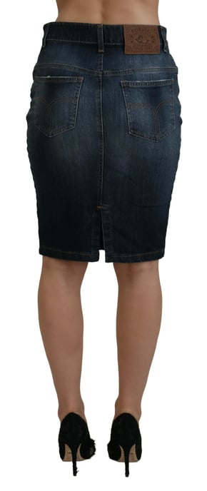 Denim Leren Rok - Image 3
