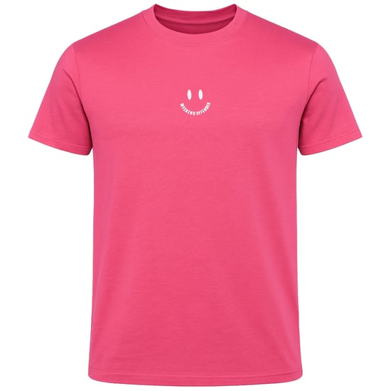 Weekend Offender Smile Mens Pink T-Shirt - Image 1
