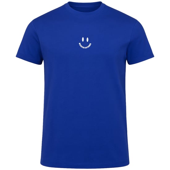 Weekend Offender Smile Mens Blue T-Shirt - Image 1