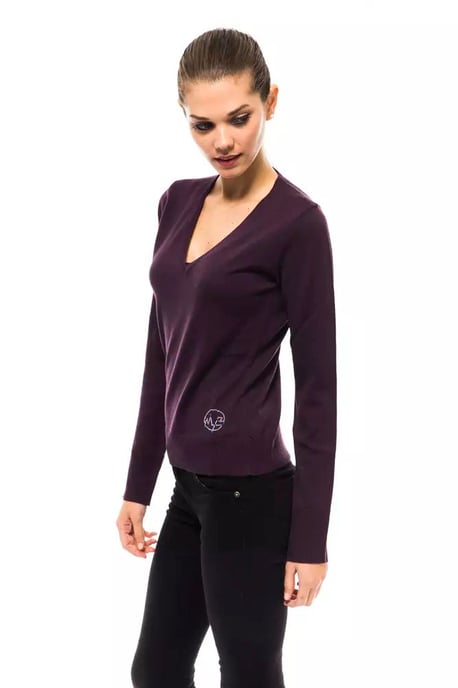 V-ringad Merinoulltröja Slim Fit - Image 2