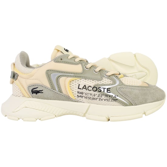 Lacoste L003 NEO 124 1 COU Womens Beige Trainers - Image 4