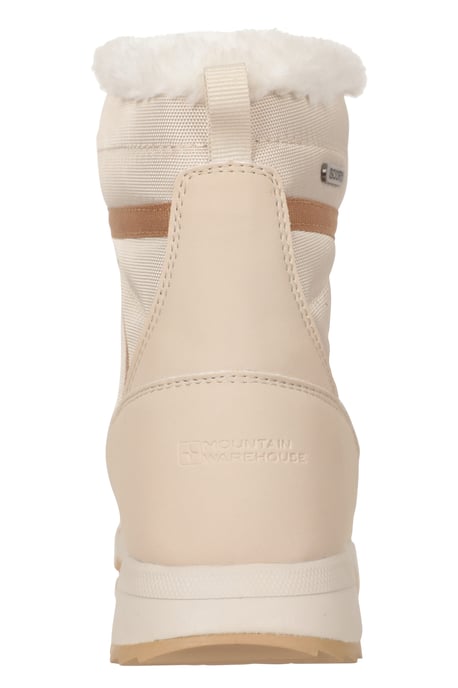 'Leisure II' Women's Snow Boots Sherpa Lined Snow Proof Shoes Beige - Image 4
