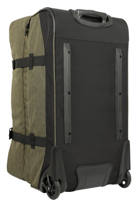 'Wander' Unisex Wheelie Bag with Zipped Pockets Holiday Suitcase Khaki - Image 3