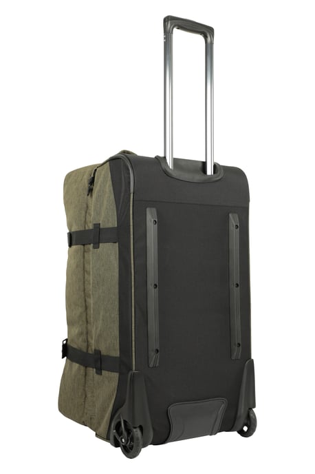 'Wander' Unisex Wheelie Bag with Zipped Pockets Holiday Suitcase Khaki - Image 4