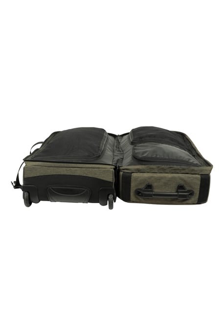 'Wander' Unisex Wheelie Bag with Zipped Pockets Holiday Suitcase Khaki - Image 6