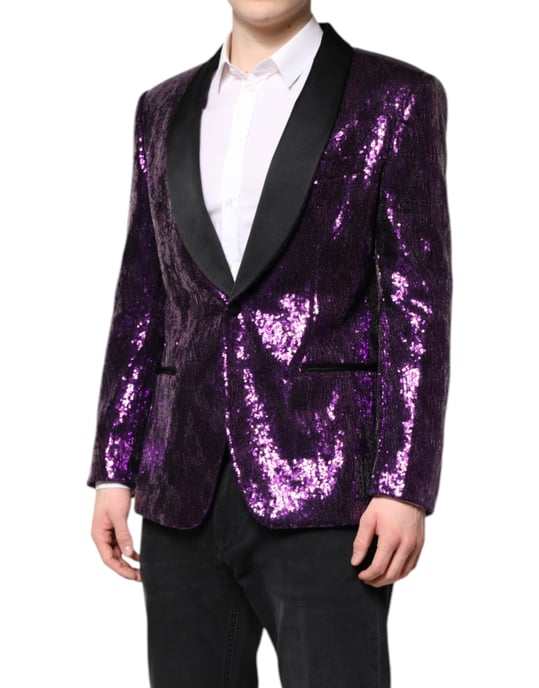 Paillet Blazer Met Sjaalkraag - Image 3
