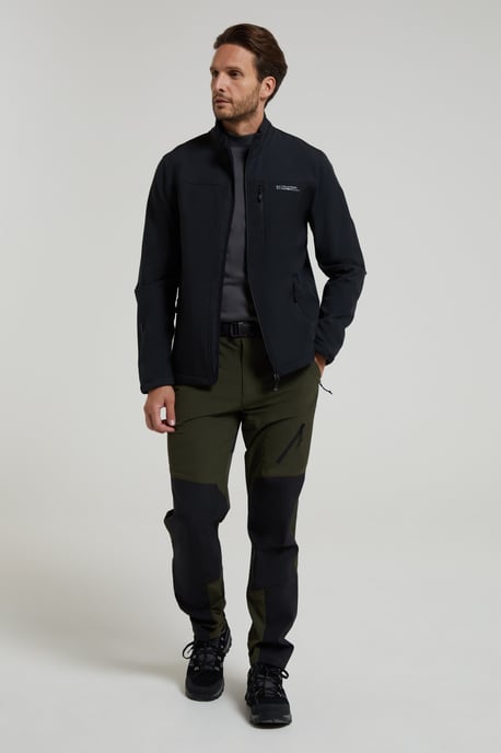 'Grasmere' Men's Softshell Jacket Water Resistant Everyday Activewear Black - Image 2