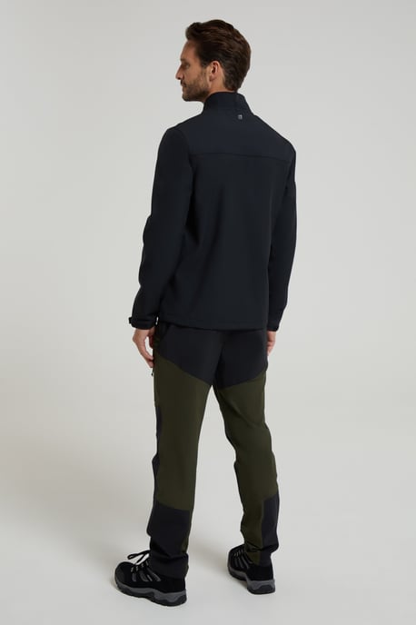 'Grasmere' Men's Softshell Jacket Water Resistant Everyday Activewear Black - Image 3