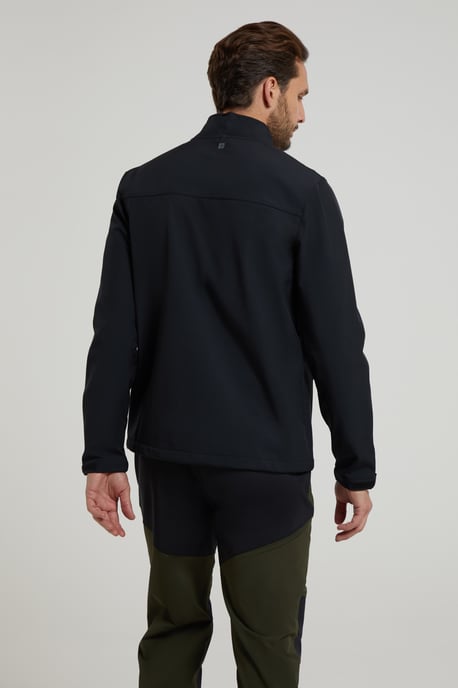 'Grasmere' Men's Softshell Jacket Water Resistant Everyday Activewear Black - Image 4
