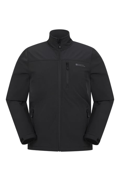'Grasmere' Men's Softshell Jacket Water Resistant Everyday Activewear Black - Image 5