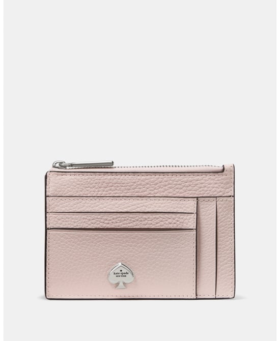 Kayla Pebbled Leather Large Slim Card Holder - Image 1