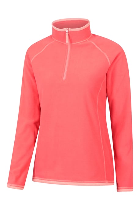 'Montana' Women's Microfleece Jacket Half Zip Breathable Quick Dry Sweater Pink - Image 2