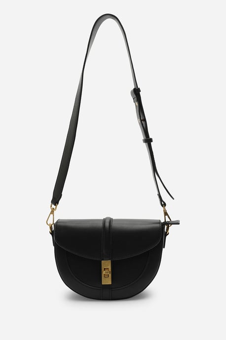 Where's That From Womens 'Breeze' Faux Leather Shoulder Bag With Gold Lock Detail - Image 2