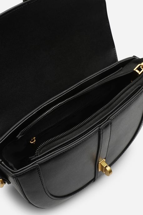 Where's That From Womens 'Breeze' Faux Leather Shoulder Bag With Gold Lock Detail - Image 3