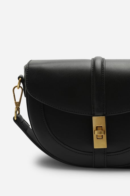 Where's That From Womens 'Breeze' Faux Leather Shoulder Bag With Gold Lock Detail - Image 4