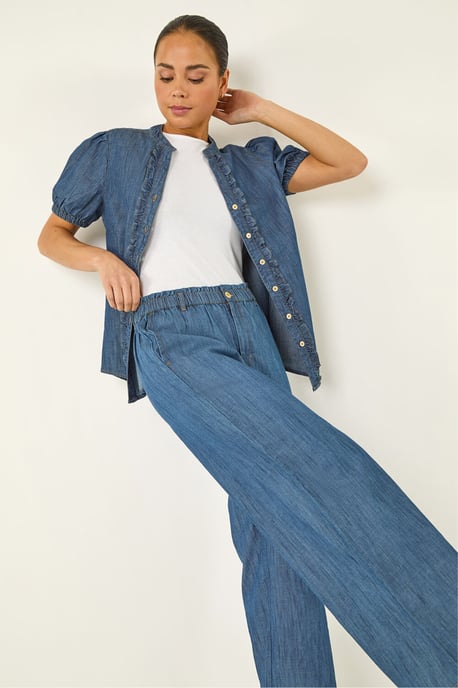 Petite Wide Leg Trouser - Image 1