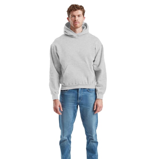 Fruit of the Loom Mens Supercotton Hoodie (Athletic Heather) - Image 2