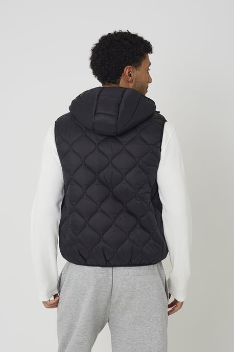 Black Onion Quilted Hooded Gilet - Image 2