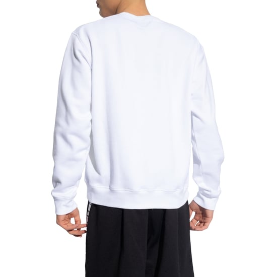 Dsquared2 Witte Sweatshirt Met Groot Logo En Cool Zwart Icoon - Image 5