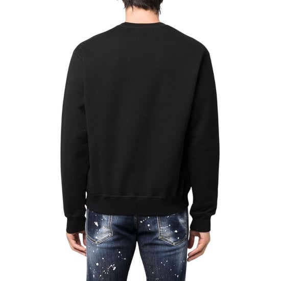 Dsquared2 Black Sweatshirt Large Icon Cool Black Logo - Image 3