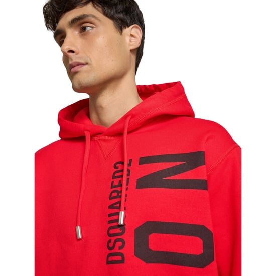 Dsquared2 Rode Hoodie Large Zwart Icon Logo - Image 4