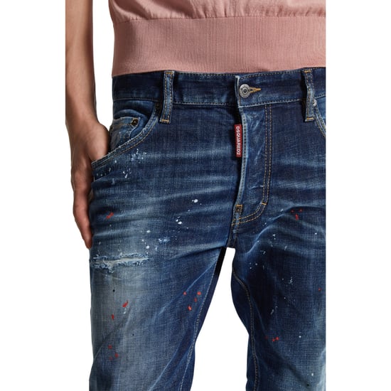 Dsquared2 Medium Easy Wash Skater Marinblå Jeans - Image 6