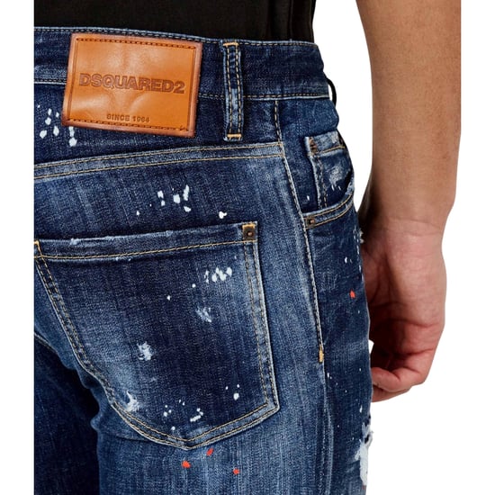 Dsquared2 Marinblå Cool Guy Jeans Färgstänk Design - Image 6