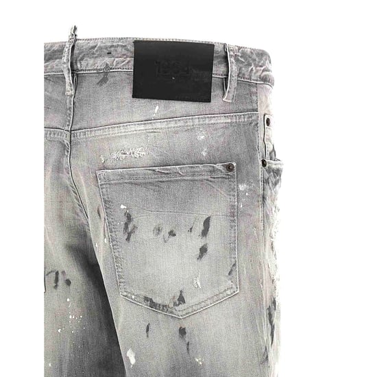 Dsquared2 Grey Skater Jeans Paint Design - Image 4