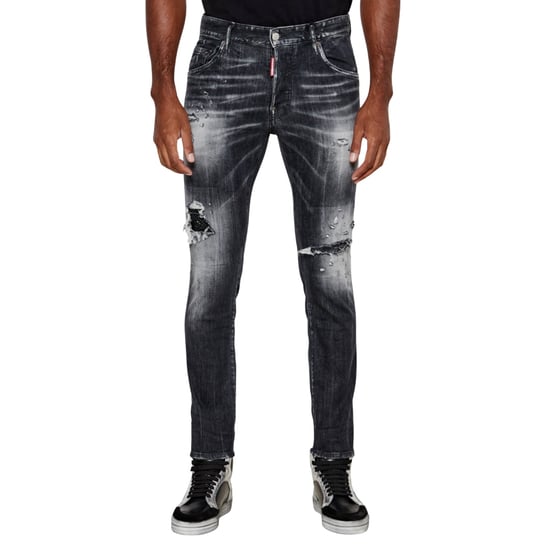 Dsquared2 Svarta Jet Set Tvättade Skaterjeans - Image 3
