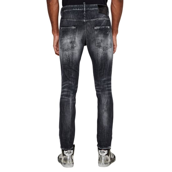 Dsquared2 Svarta Jet Set Tvättade Skaterjeans - Image 4