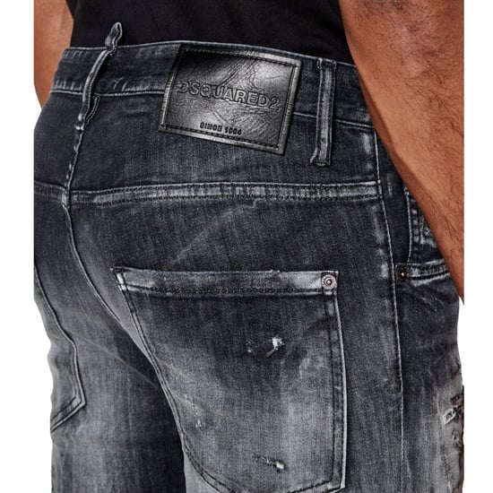 Dsquared2 Svarta Jet Set Tvättade Skaterjeans - Image 5