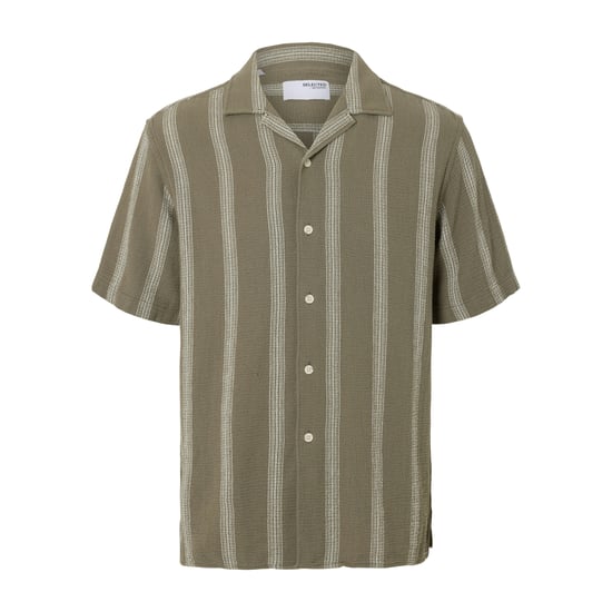 Selected Overhemden Sal Relax Fit Overhemd Vetiver Groen - Image 1