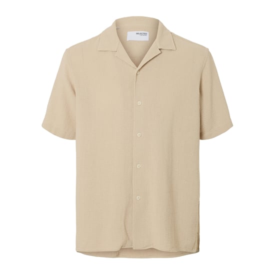 Selected Overhemden Sal Relax Fit Overhemd Oatmeal Beige - Image 1