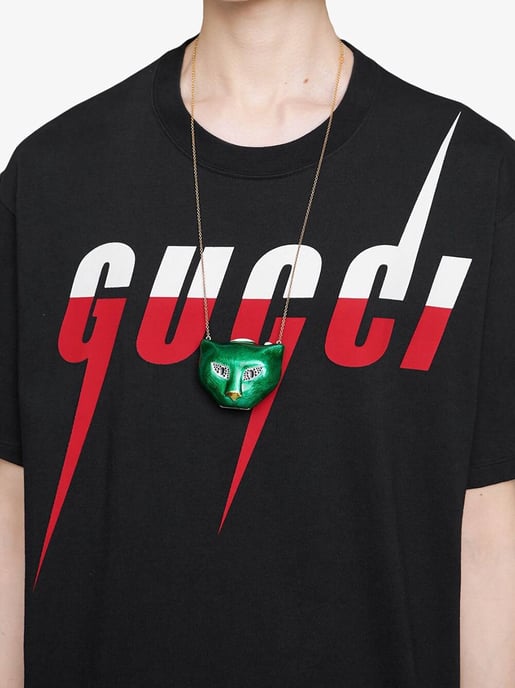 Blade Print T-shirt in Red - Image 2