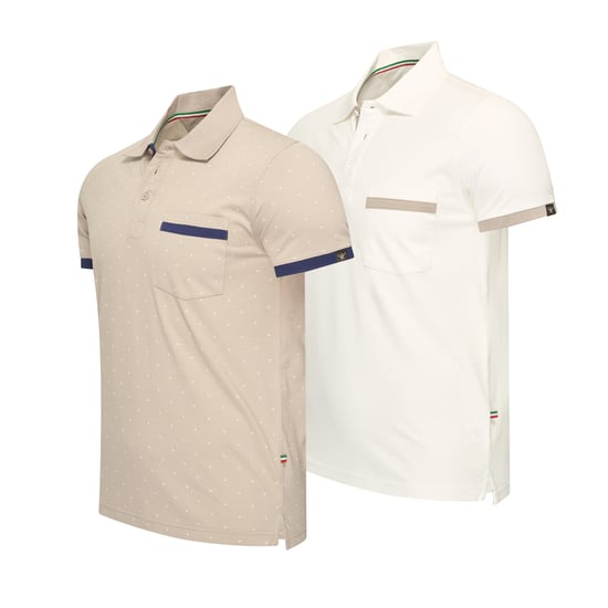 Cappuccino Italia Todi 2-Pack Polo Flerfargad - Image 1