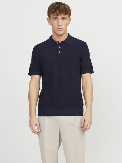 Jack & Jones Polo SS Sandri Knit Polo Blauw - Image 2