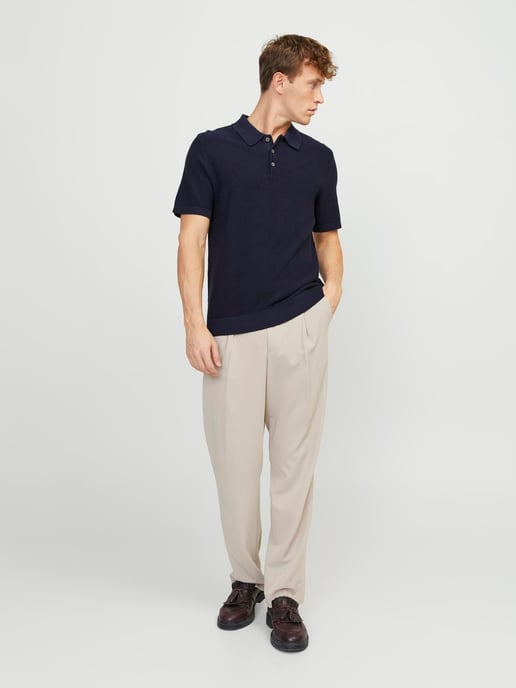 Jack & Jones Polo SS Sandri Knit Polo Blauw - Image 3