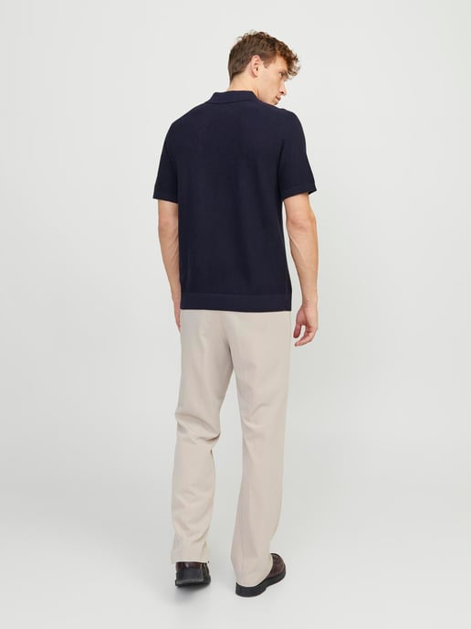 Jack & Jones Polo SS Sandri Knit Polo Blauw - Image 4