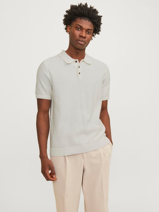 Jack & Jones Polo SS Sandri Knit Polo Wit - Image 2