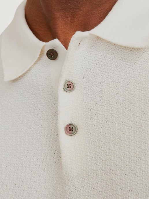 Jack & Jones Polo SS Sandri Knit Polo Wit - Image 3