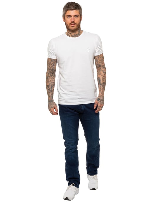 Enzo | Mens Straight Leg Stretch Denim Jeans - Image 5