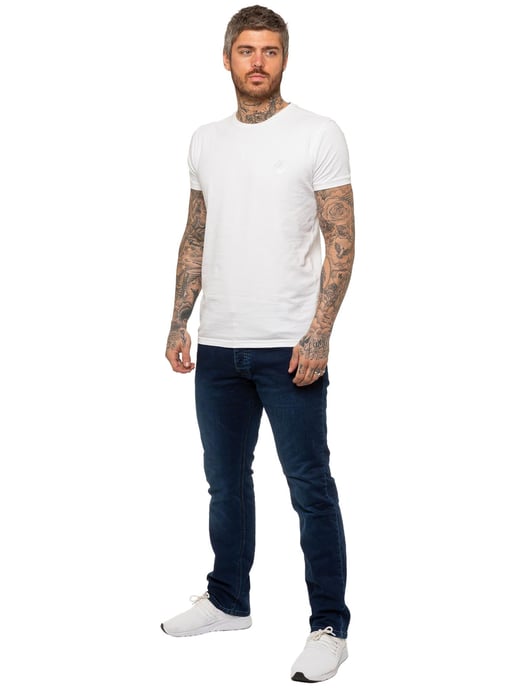 Enzo | Mens Straight Leg Stretch Denim Jeans - Image 6
