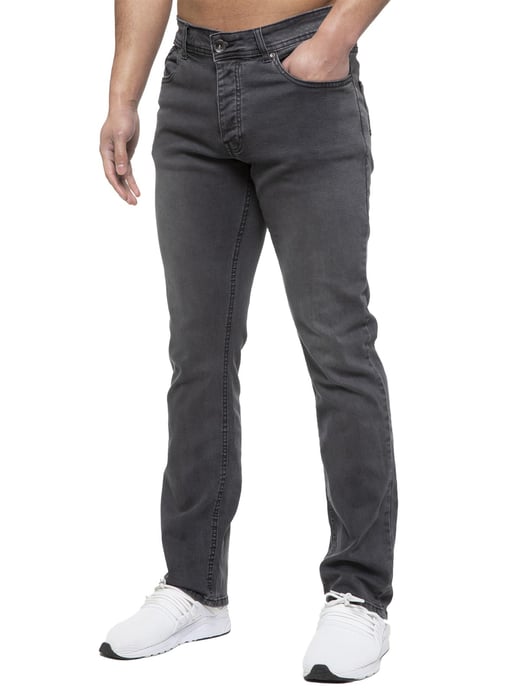 Enzo | Mens Straight Leg Stretch Denim Jeans - Image 1