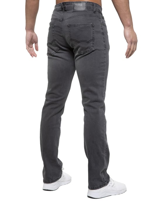 Enzo | Mens Straight Leg Stretch Denim Jeans - Image 2