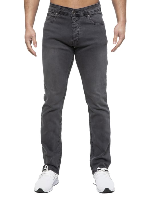 Enzo | Mens Straight Leg Stretch Denim Jeans - Image 3
