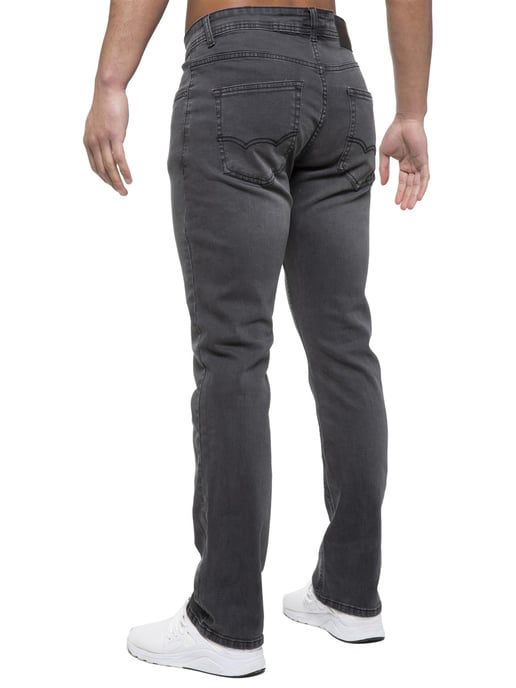 Enzo | Mens Straight Leg Stretch Denim Jeans - Image 4