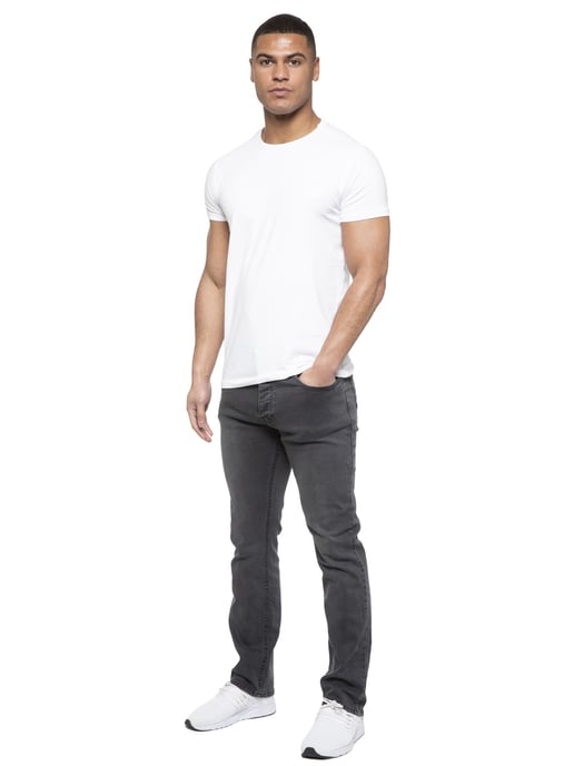 Enzo | Mens Straight Leg Stretch Denim Jeans - Image 5
