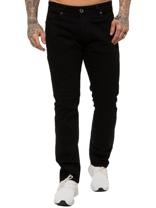 Enzo | Mens Straight Leg Stretch Denim Jeans - Image 3