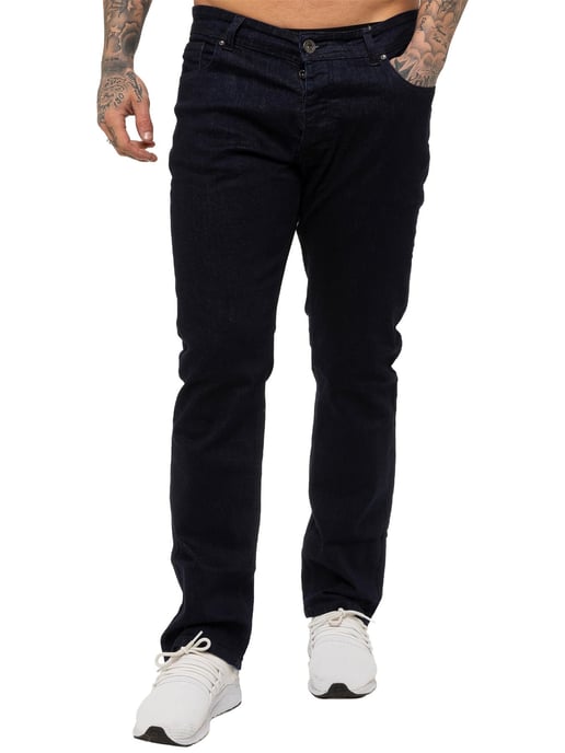 Enzo | Mens Straight Leg Stretch Denim Jeans - Image 3