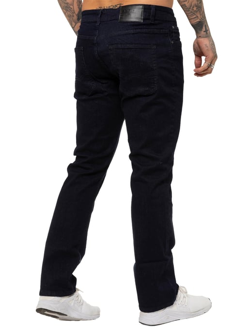 Enzo | Mens Straight Leg Stretch Denim Jeans - Image 4